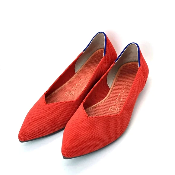 ROTHY'S Poppy Red Flats 6.5 - Picture 3 of 8